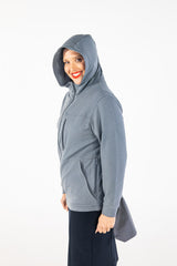 AVION Jacket - uniquely designed jacket created to make sleeping easy on long and short haul flights.   This beautiful bamboo blend is soft and comfortable to wear.  Featuring a concealed support structure for holding your head upright during sleep.  The easy-to-use jacket is just the ticket for an inflight sleep.